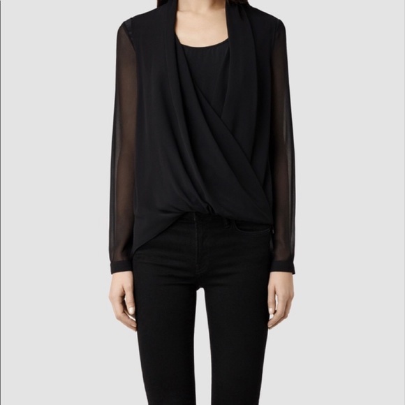 All Saints Tops - All Saints Abi Sleeve Top